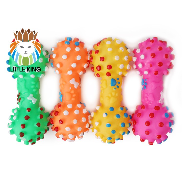Xương gặm đồ chơi cho chó, xương gai chút chít nhiều màu Little King pet shop