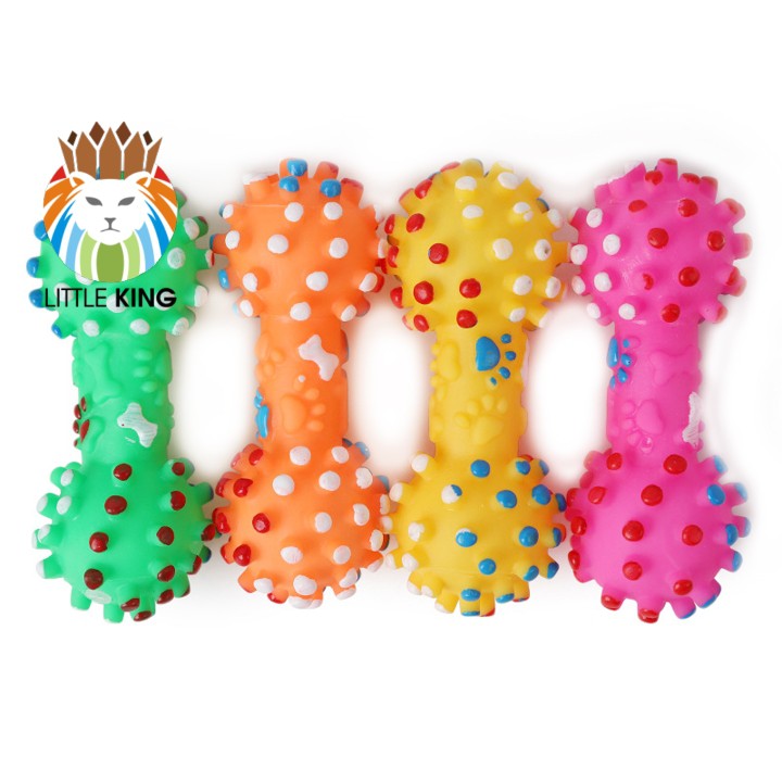 Xương gặm đồ chơi cho chó 16.5cm, xương gai chút chít nhiều màu Little King pet shop