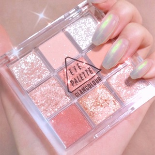 Bảng Phấn Mắt 9 ô nhũ lấp lánh Glam Colour A-402