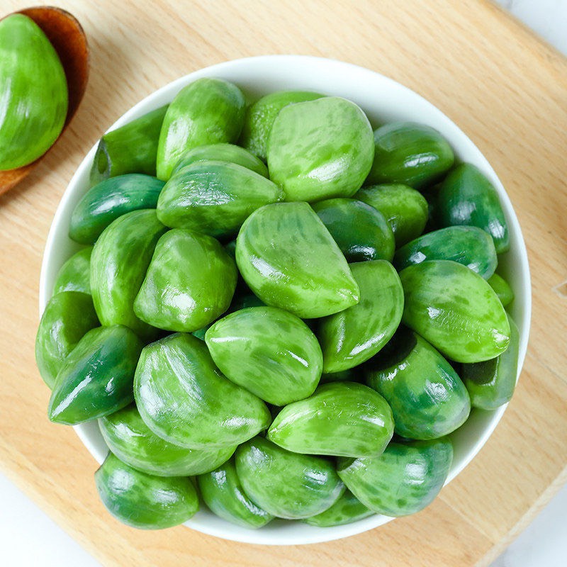 Tỏi xanh ngâm giấm, Tỏi ngọc bích lên men tự nhiên, hũ 400gr siêu ngon - Yumystore86