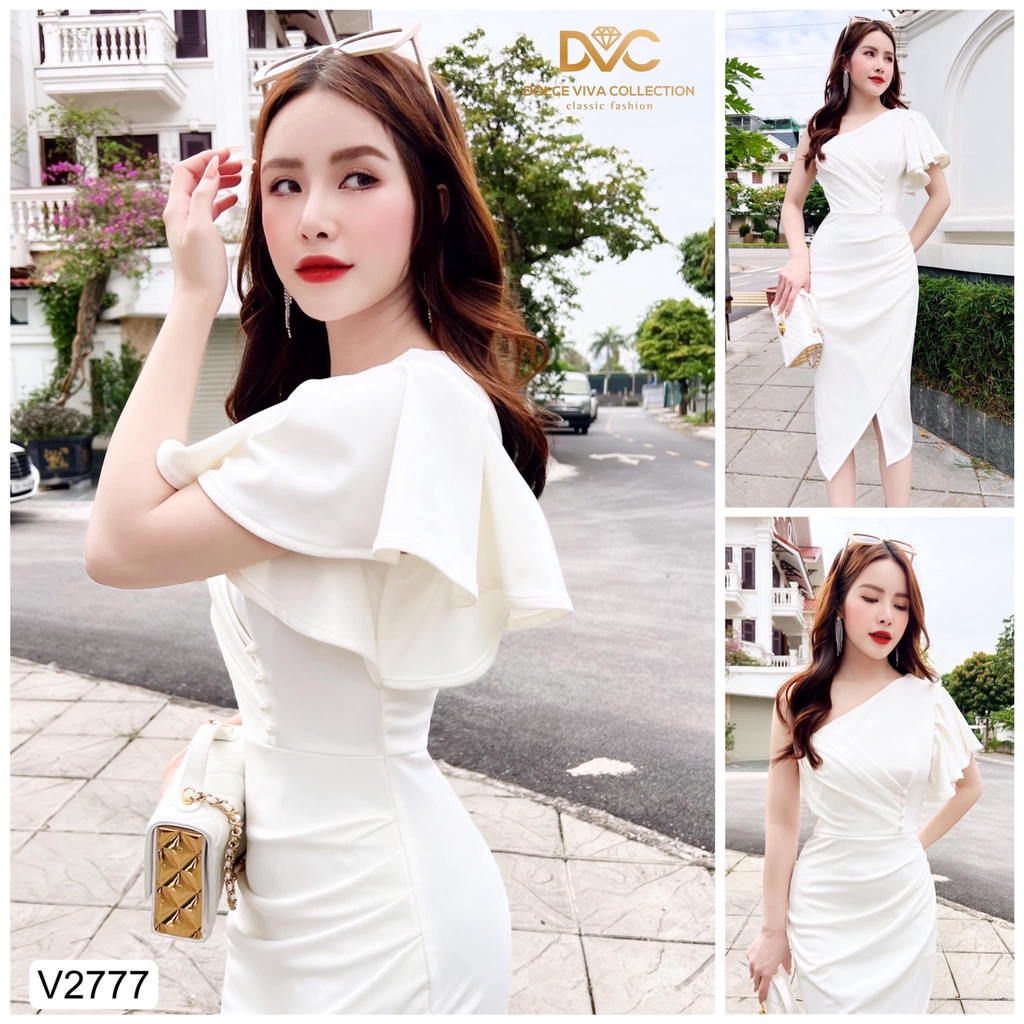 Đầm body trắng dự tiệc sang chảnh quyến rũ tôn dáng sành điệu , thời trang y hình