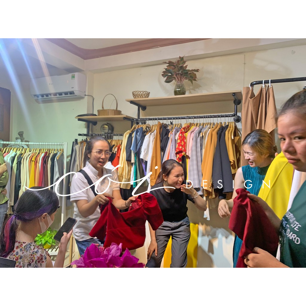 Quần lệch đai nhấn eo Cói Design