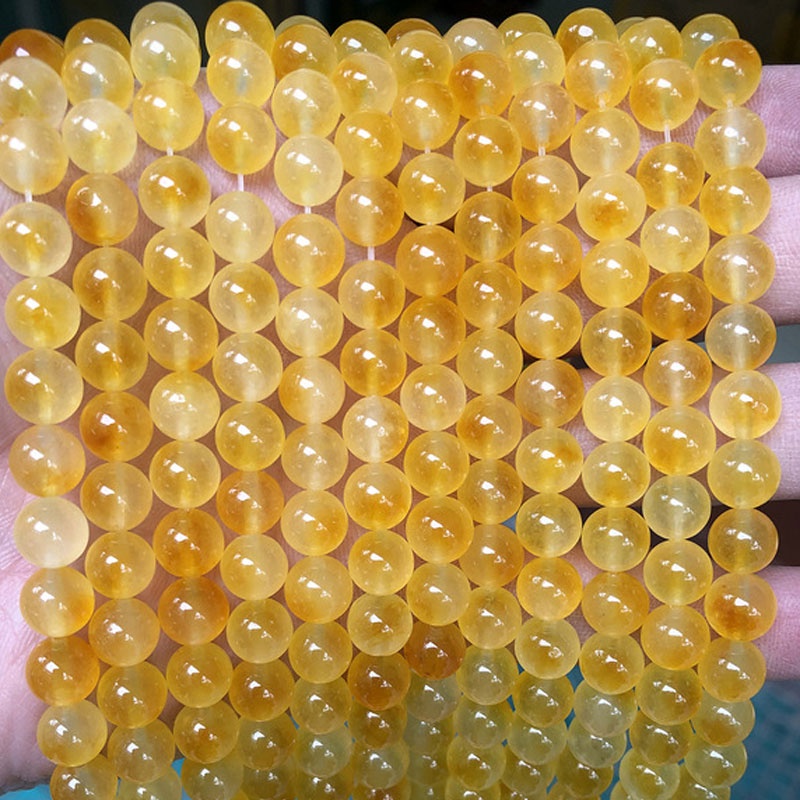 [DQ01] Phụ kiện trang sức (DIY) - Đá bán quý tự nhiên 8mm Chalcedony