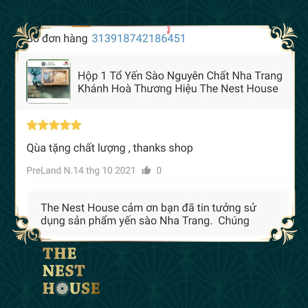 Hộp 1 tổ yến sào tinh chế cao cấp Nha Trang Khánh Hoà - The Nest House | BigBuy360 - bigbuy360.vn
