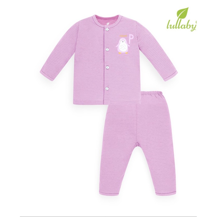Bộ cài giữa dài tay vân thoáng Lullaby cho bé NH68B