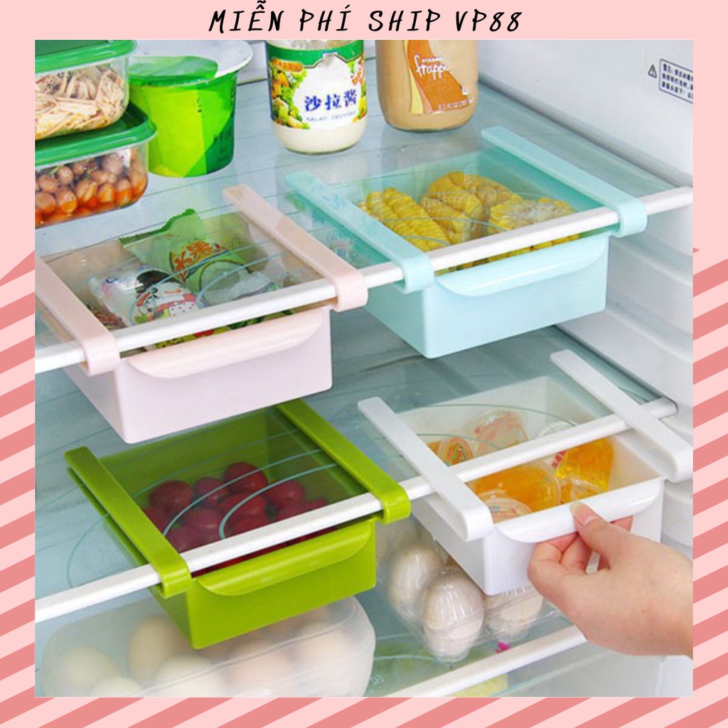 (𝗚𝗶𝗮́ 𝗦𝗶̉) Khay tủ lạnh, khay nhựa để tủ lạnh co dãn dạng kẹp đựng trái cây rau củ Vrg1213 Miễn Phí Ship Vp88