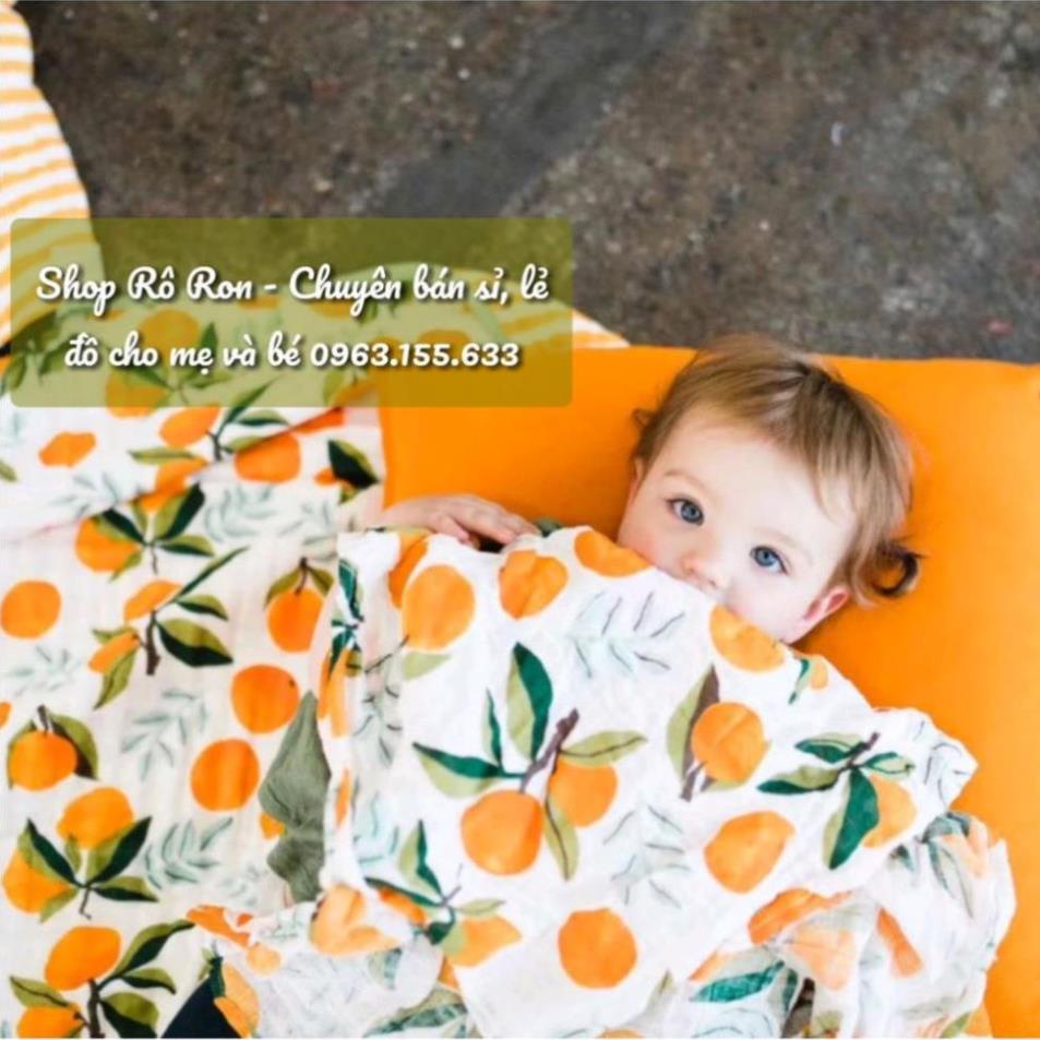 Chăn xô sợi tre 4 lớp - Chăn sợi tre bo viền MANNY 1m1*1m3