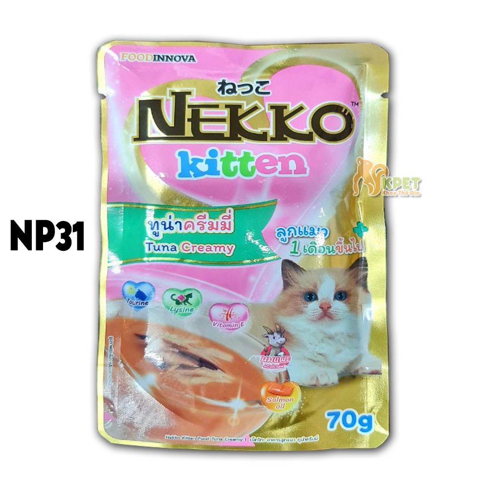 Pate gói Nekko 70g cho mèo nhiều vị - chính hãng nhập Thailand