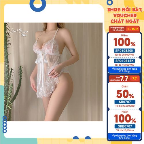 Đồ ngủ sexy,váy ngủ sexy voan pha ren kèm chip hàng quảng châu cao cấp