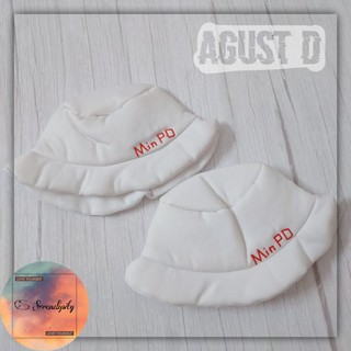 Mũ bucket trắng min pd cho doll 20cm