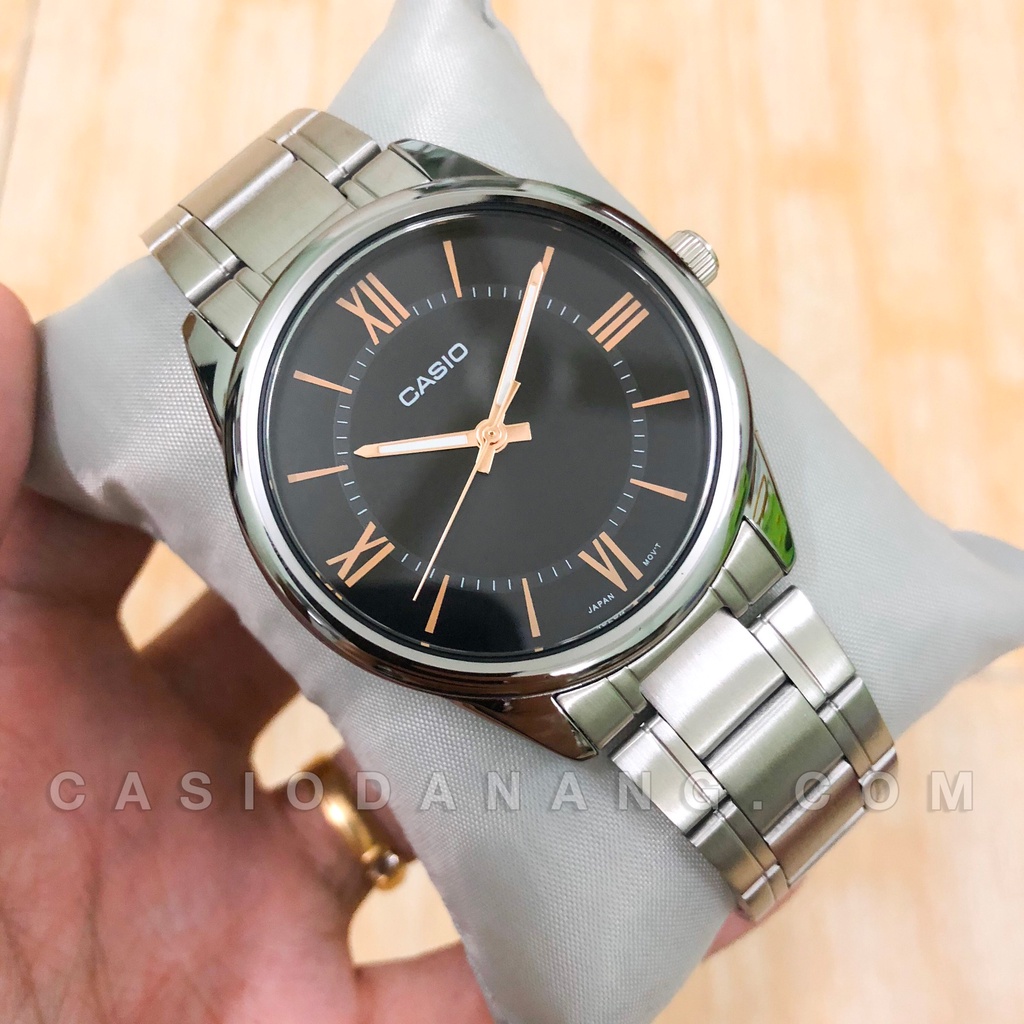 Đồng hồ nam dây kim loại Casio chính hãng Anh Khuê MTP-V005D-1B5UDF (40mm)