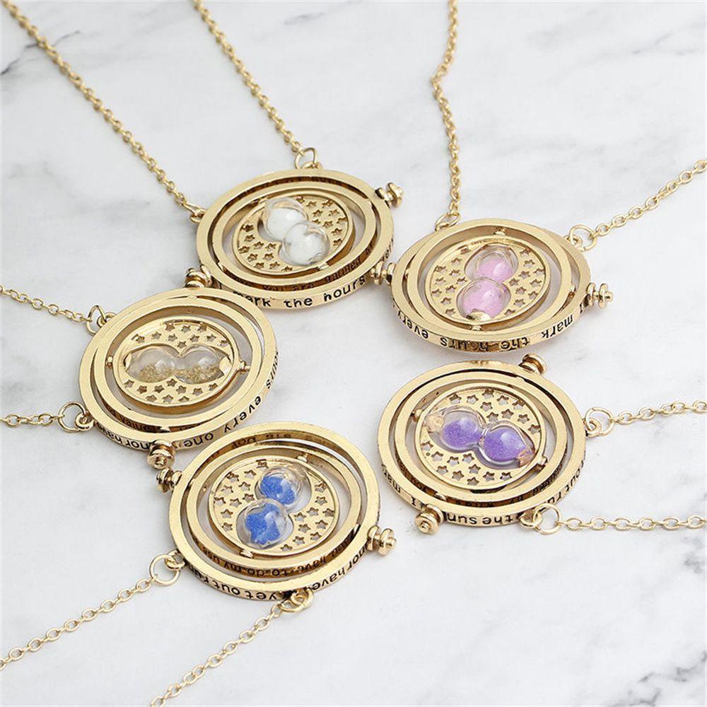 Rebuy1 Vòng cổ Mặt Đồng Hồ Cát Chuyển Đổi Thời Gian Trang Trí Nội Thất Xe Hơi