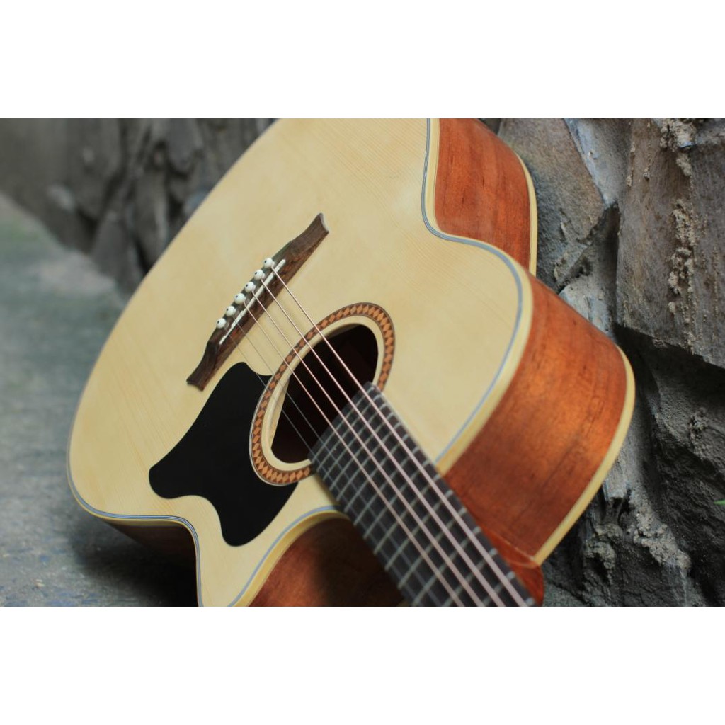 Guitar cútom gỗ hồng đào có ty LT28AC