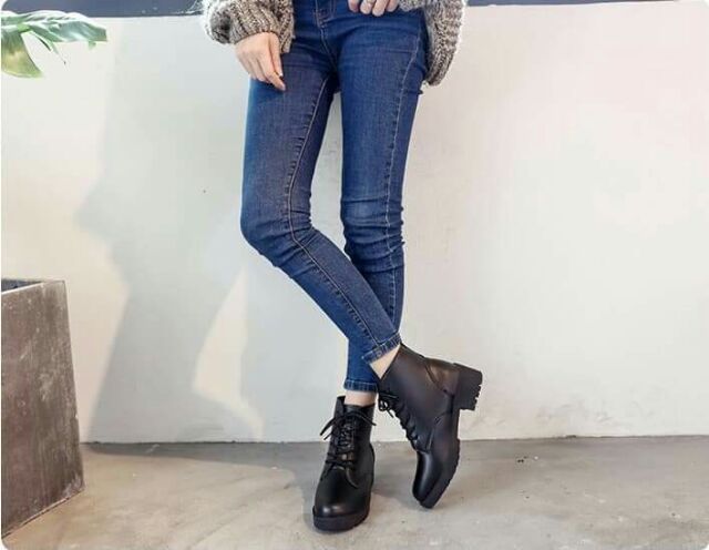 Bốt nữ cao cổ đế 5cm siêu đẹp FREESHIP 50K 101