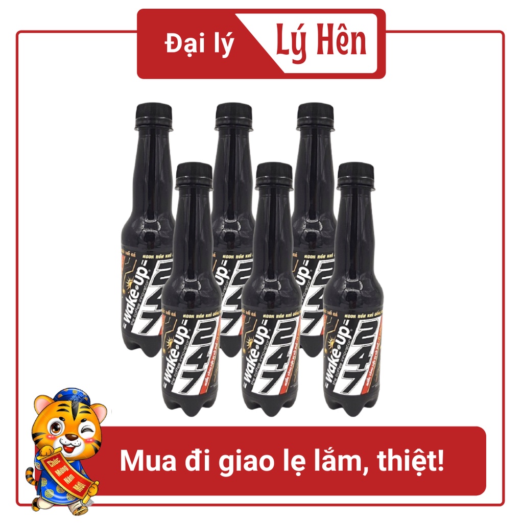 Thùng 24 Chai Nước Tăng Lực Vị Cà Phê Wake Up 247 Chai Nhựa PEP 330ml HSD Date Luôn Mới