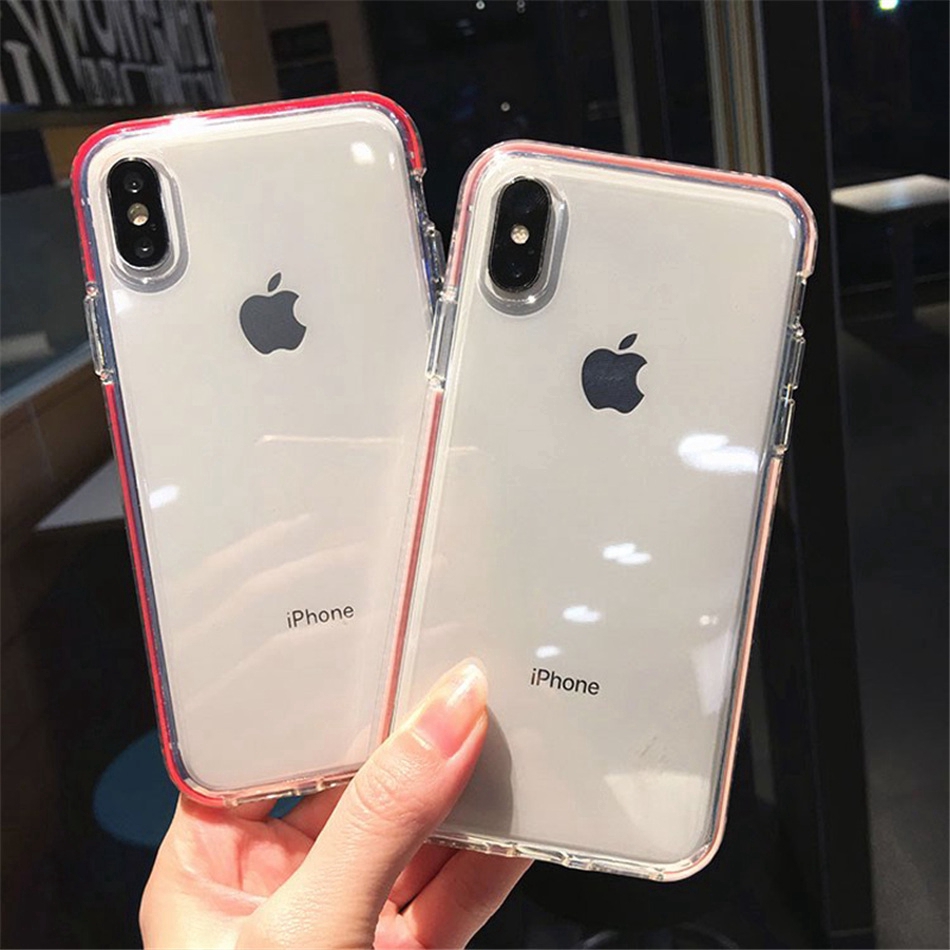 Ốp điện thoại trong suốt chống sốc 2 lớp cho iPhone 6/6s/6+/6s+/7/7+/8/8+/X/XS/XS Max