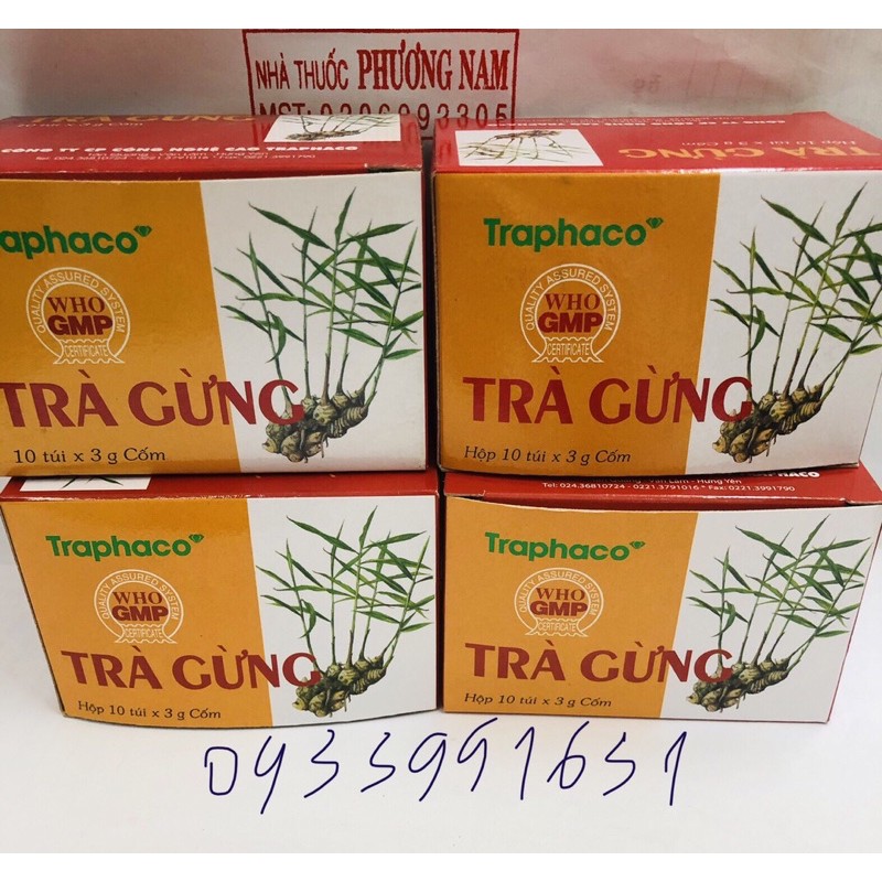 Trà Gừng Traphaco-Hộp 10 gói