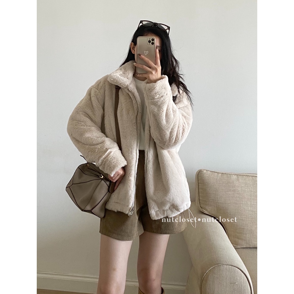 [Mã 2611THTRANG100K hoàn 10% xu đơn 99K] Áo khoác lông trơn _ A0306 | BigBuy360 - bigbuy360.vn