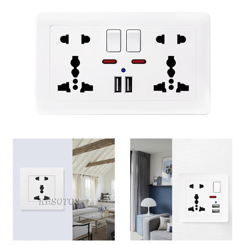 Ổ Cắm Điện Gắn Tường Có 1 Cổng Usb | BigBuy360 - bigbuy360.vn