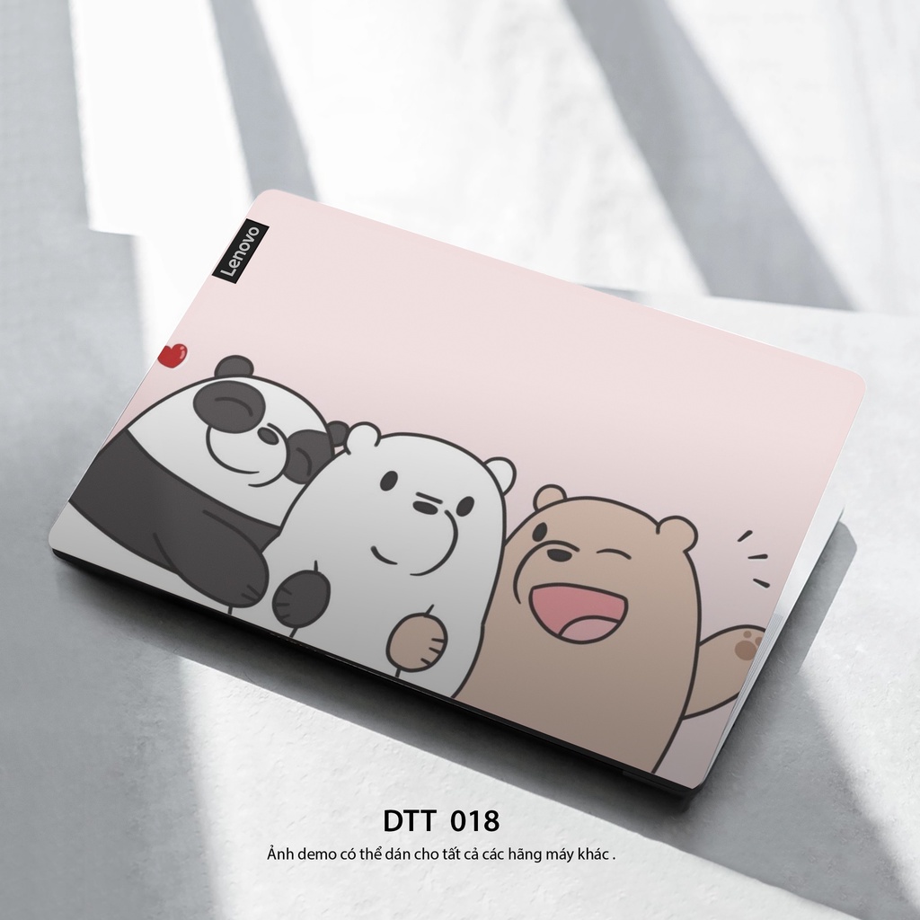 Miếng Dán Laptop Mẫu Chủ Đề WeBarBear Siêu Dễ Thương