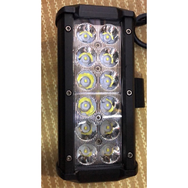 - Đèn led bar trợ sáng oto xe máy 18cm 2 hàng bóng.