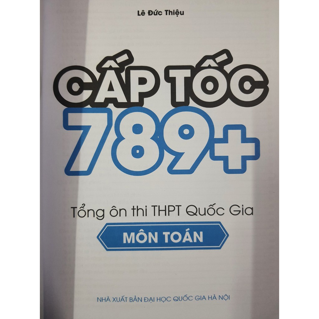 Sách - Cấp tốc 789+ Tổng ôn thi THPT Quốc Gia môn Toán