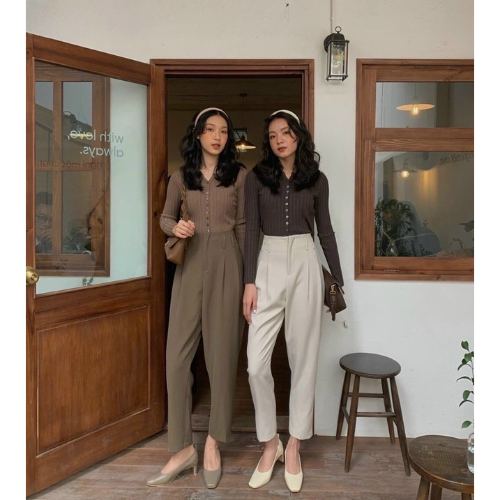 Quần Vải ống Đứng ly trước Hàng Quảng Châu đứng Form Lustore_ | BigBuy360 - bigbuy360.vn