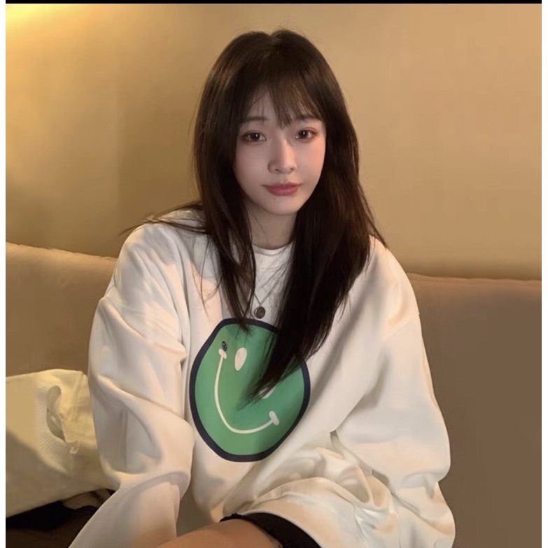 Áo nỉ bo mặt cười xanh TT11