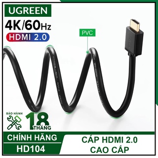 HDMI 2.0 Tròn Dẻo Cao Cấp UGREEN HD104 Chính Hãng, 1M – 5M