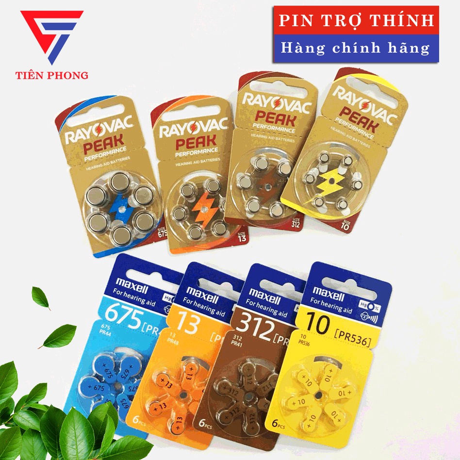[FULL MÃ] Pin Máy Trợ Thính PR41 (312) / PR44 (675) / PR48 (13) / PR536 (10) 1,45V Rayovac, Maxell Chính hãng