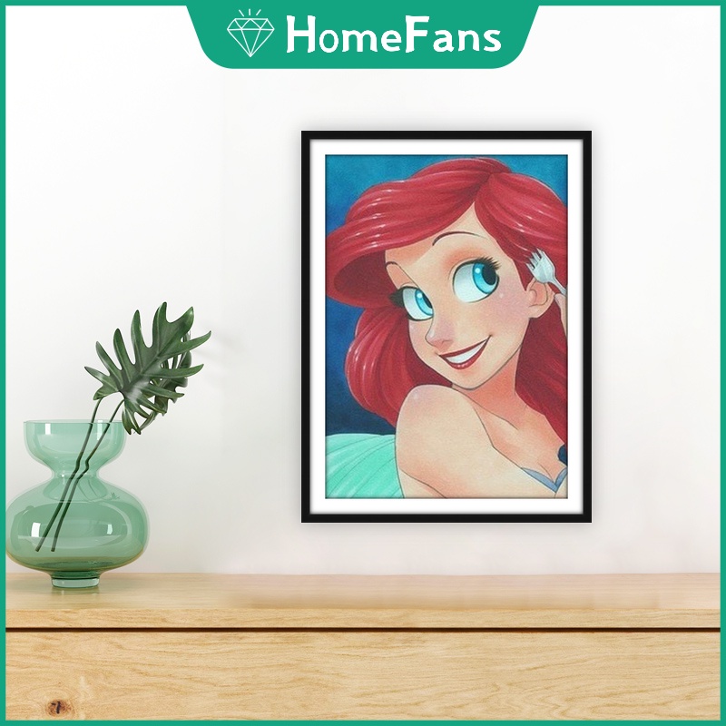 Bộ tranh đính đá 5D họa tiết công chúa Disney độc đáo kích thước 30x40