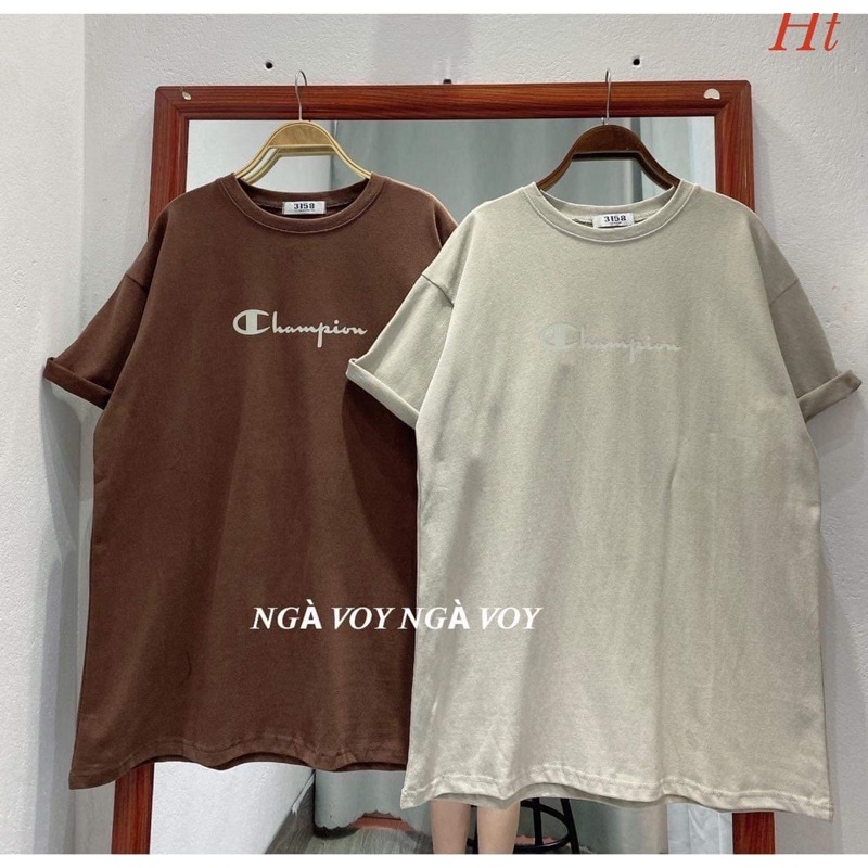 Áo phông cham chữ xám H2A977