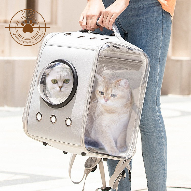 Balo phi hành gia trong suốt siêu to kèm thảm lót - 4pets official