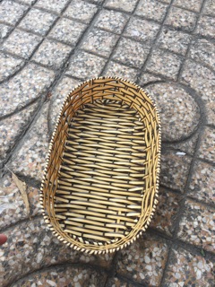 Khay oval nhựa giả mây