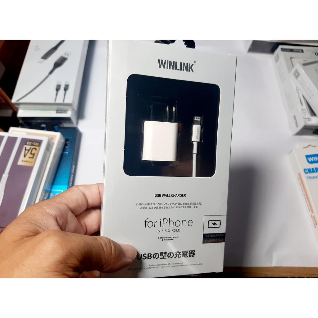 [1 đổi 1 trong 12 tháng]_Bộ Sạc Iphone Chuẩn Winlink 22Iphone