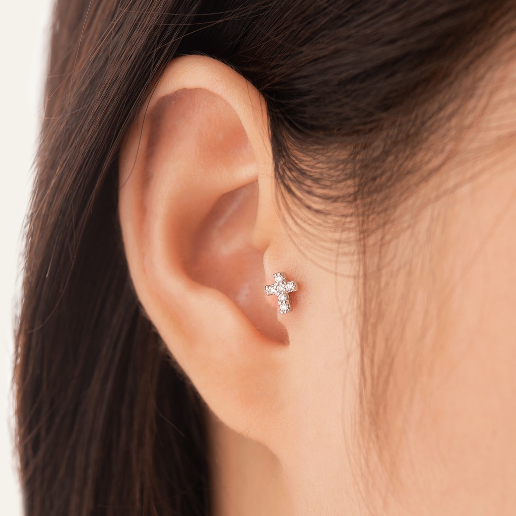 Khuyên tai đá Cross Diamond