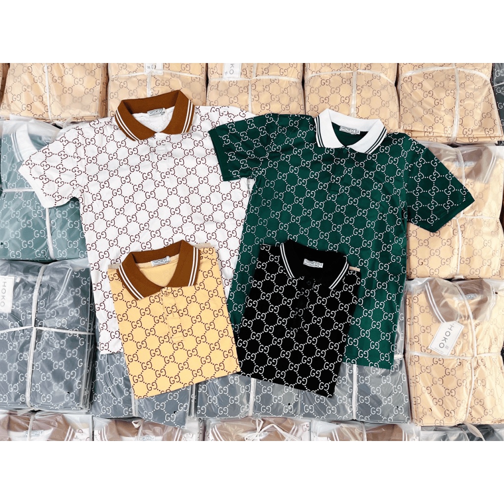 Áo Thun Nam Kiểu Cổ Bẻ Vải Cotton Cao Cấp Phối Họa Tiết Sang Trọng Phong Cách Ulzzang  Hot Trend [NEW UNISEX]