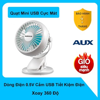Quạt mini USB để bàn AUX (màu trắng)