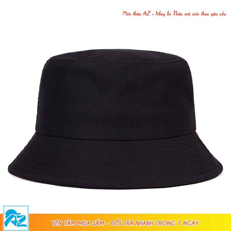Mũ bucket thêu logo one piece law - màu trắng và đen MT589