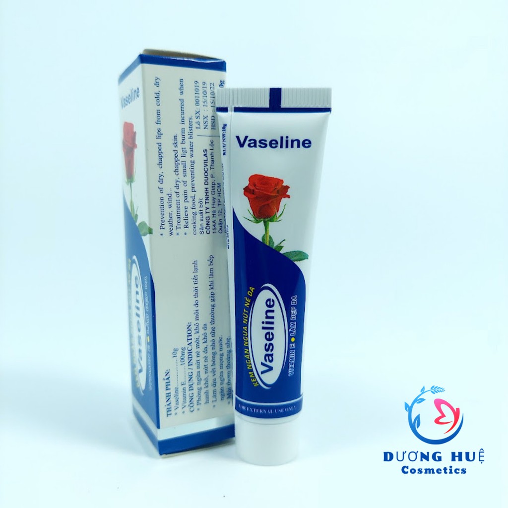 Kem ngăn ngừa nứt nẻ da Vaseline hoa hồng tuýp 10g (Chính hãng)