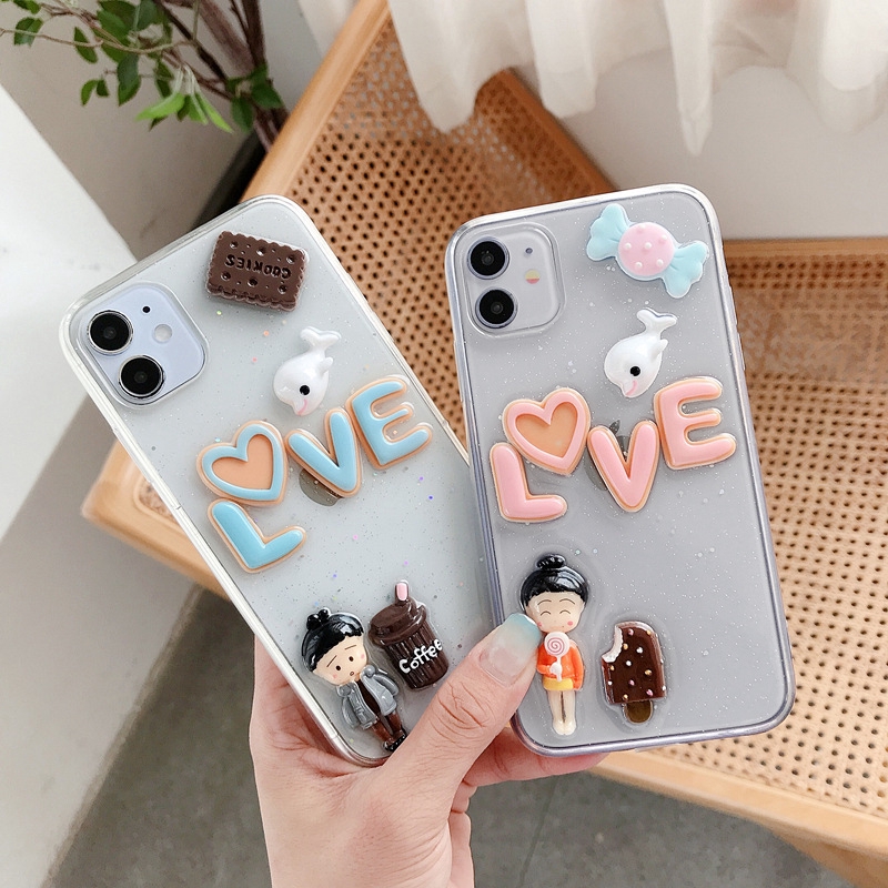 Ốp iphone - Ốp lưng 3d love ( hình nổi ) 6/6s/6plus/6splus/7/8/7plus/8plus/x/xs/xsmax/11/11proma - Awifi Case