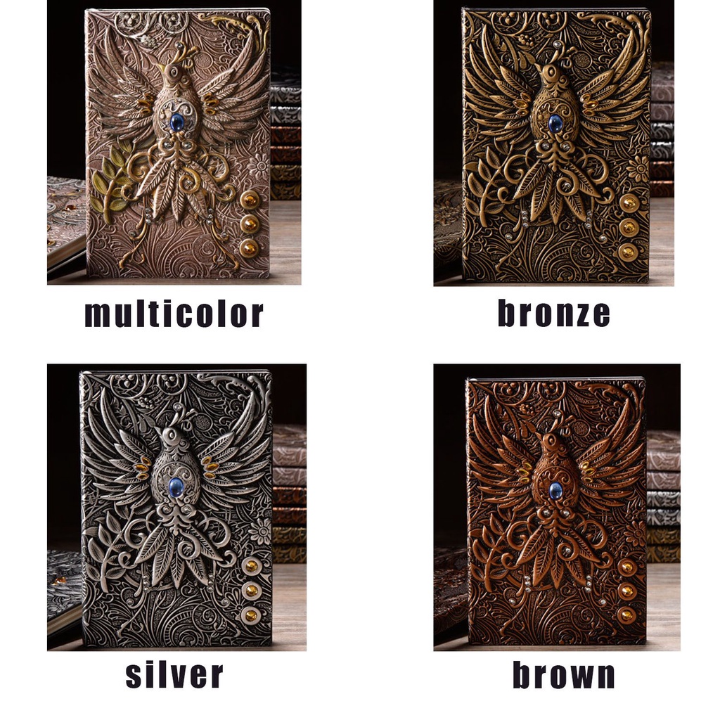 Sổ Tay Hoạ Tiết Phượng Hoàng Vàng Cổ Điển