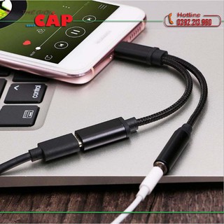 Cáp Chia Lightning Ra 3.5mm Và cổng Sạc Cho iPhone