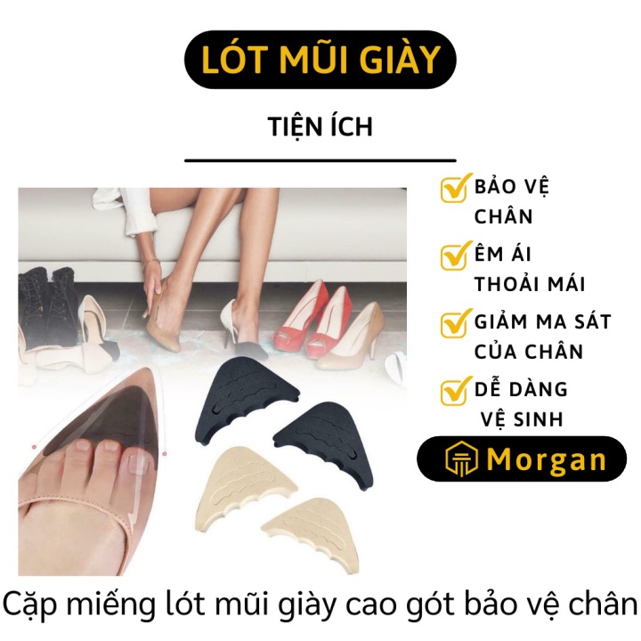 Miếng Lót Mũi Giày - Lót Độn Mũi Giày Đệm Êm Ngón Chân, Giảm Size Giày Rộng 9543