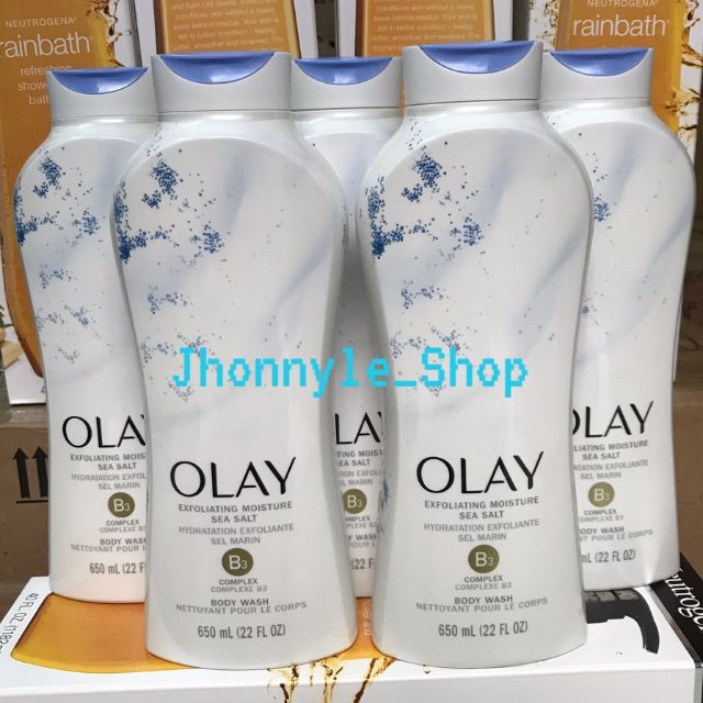 OLAY- SỮA TẮM MUỐI BIỂN EXFLOATING SEA SALT 650ML Chính Hãng USA