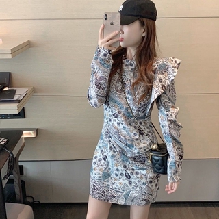 Đầm nữ dài tay cổ tròn bó sát quyến rũ