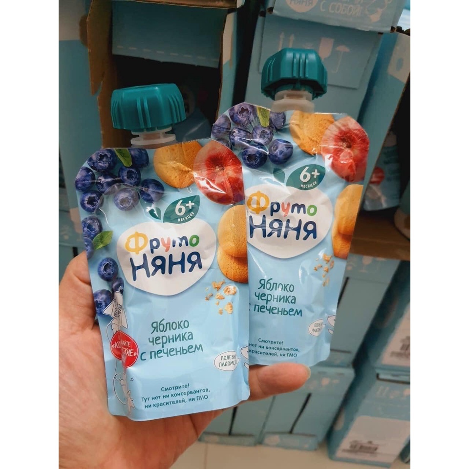 Trái Cây Nghiền Cho Bé Fruto Nga Thơm Ngon Nhiều Vị Kích Thích Tiêu Hóa