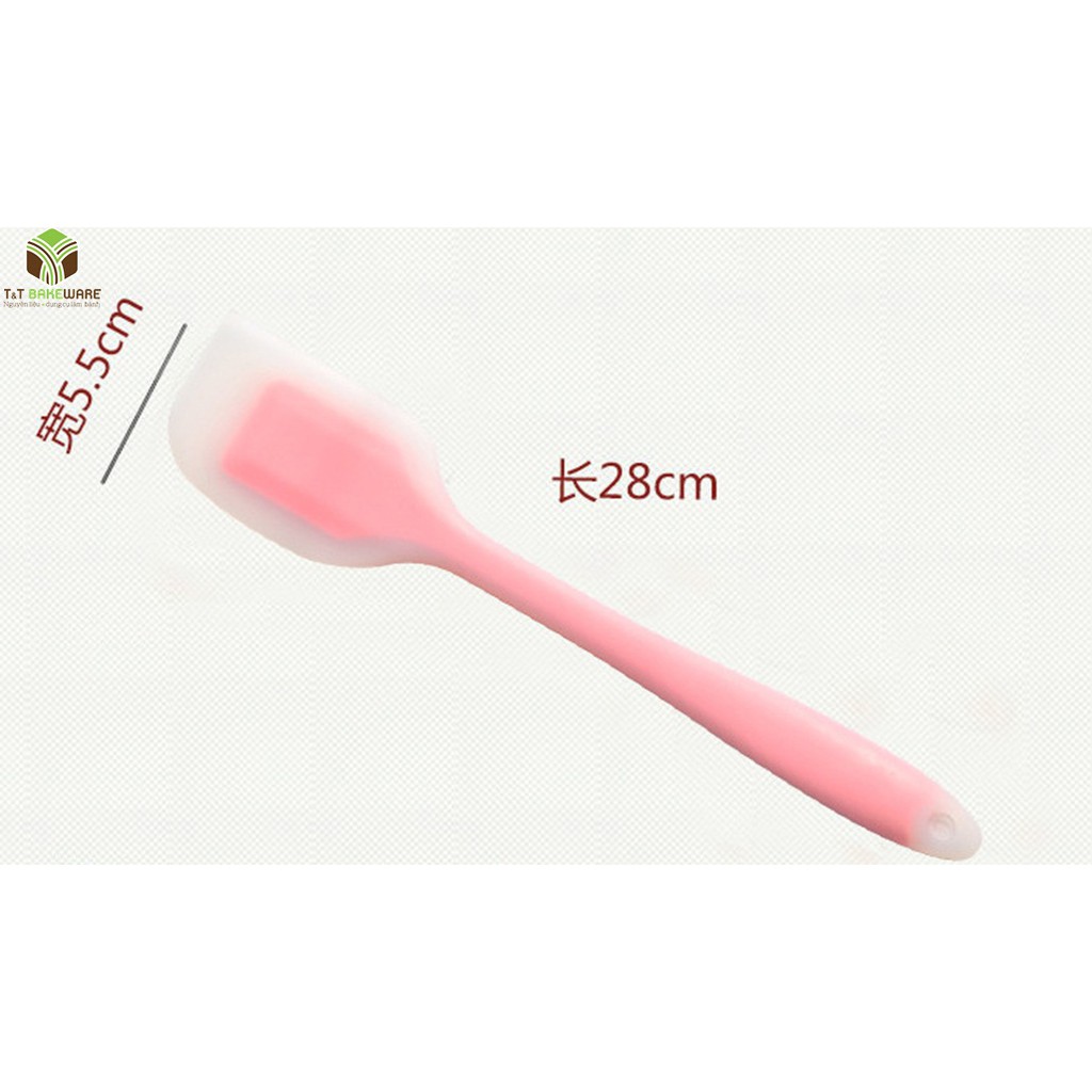 Spatula Phới vét đúc silicone cán trong 28 cm