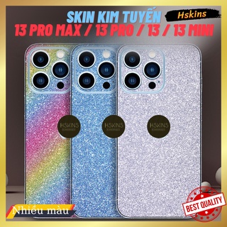 Miếng dán skin kim tuyến lấp lánh iphone 12 pro max / 12 pro / 12 / 12 mini lưng full viền