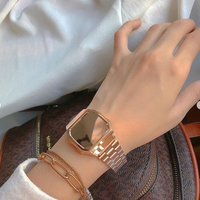 Đồng hồ điện tử nam nữ CU873 tráng gương led cảm ứng cao cấp, dây thép sang trọng cho giới trẻ | BigBuy360 - bigbuy360.vn